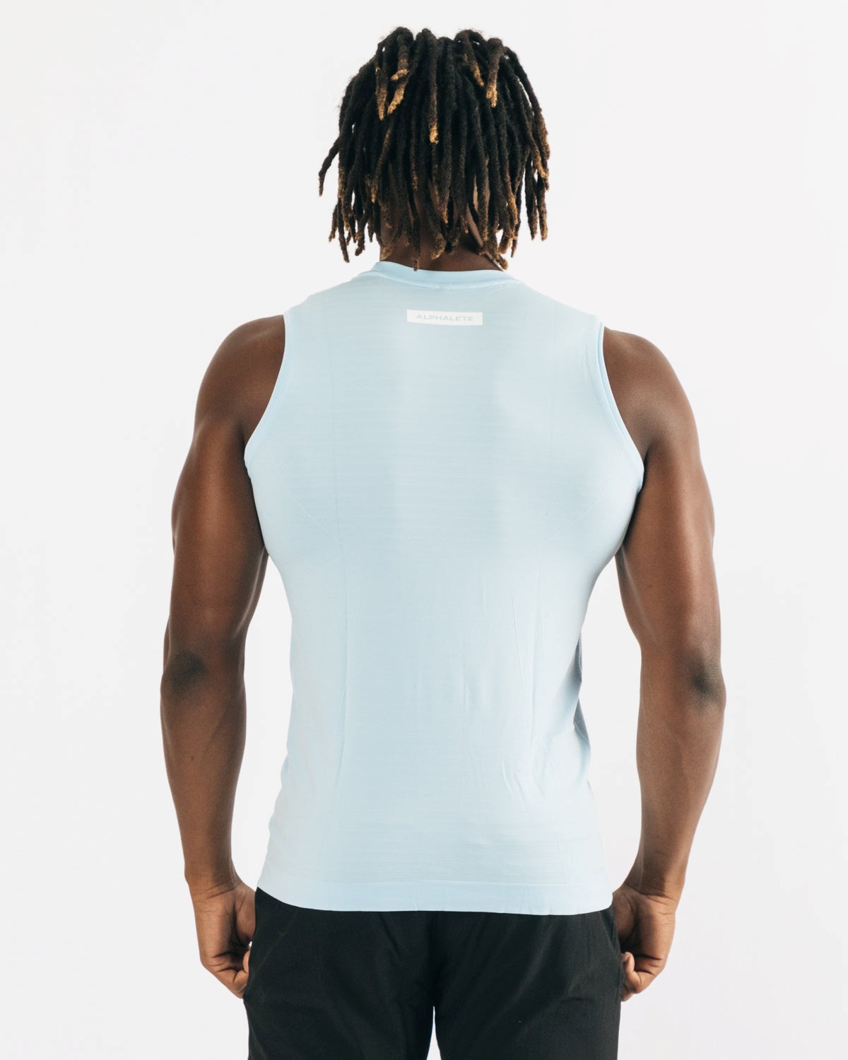 Arctic Blue Alphalete High Performance Seamless Tank | FMHPRT598