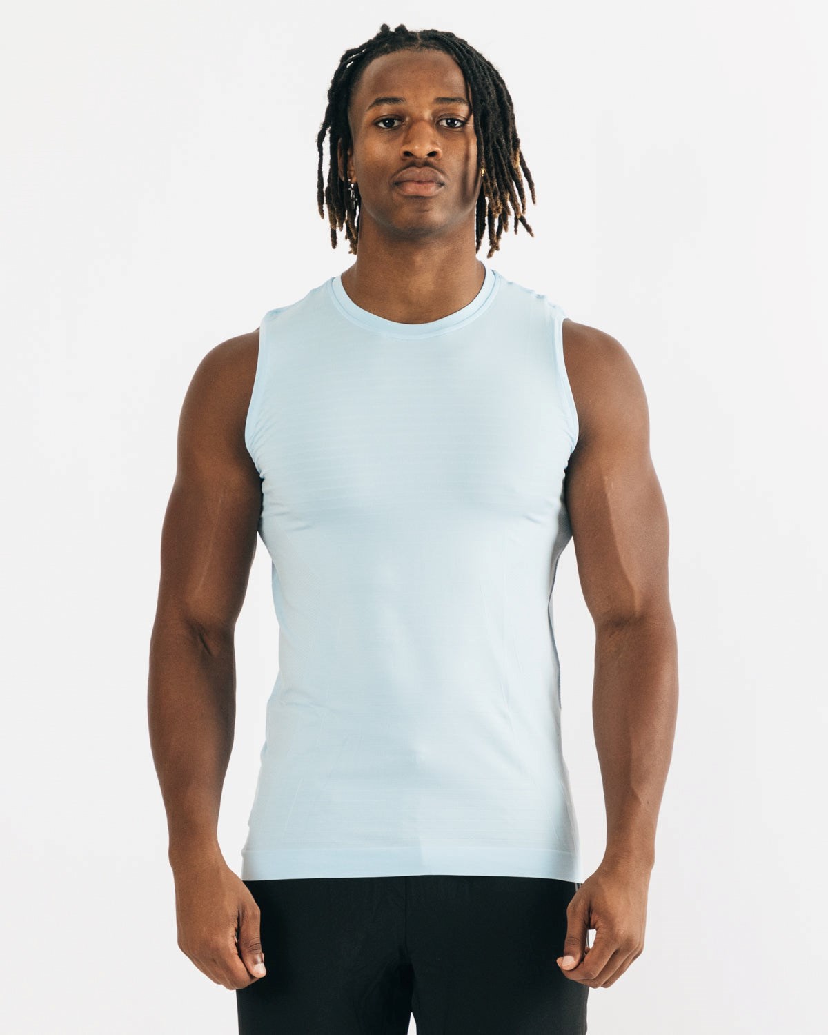 Arctic Blue Alphalete High Performance Seamless Tank | FMHPRT598