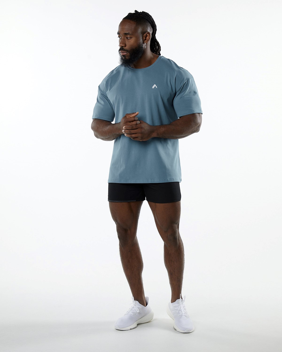 Atlantic Blue Alphalete Drop Shoulder Tee | SHWDIT703