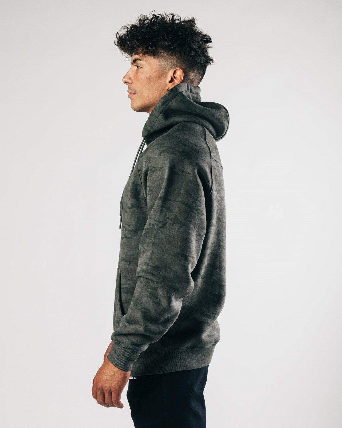 Battle Green Alphalete Fitted Performance Hoodie | CISDFJ785