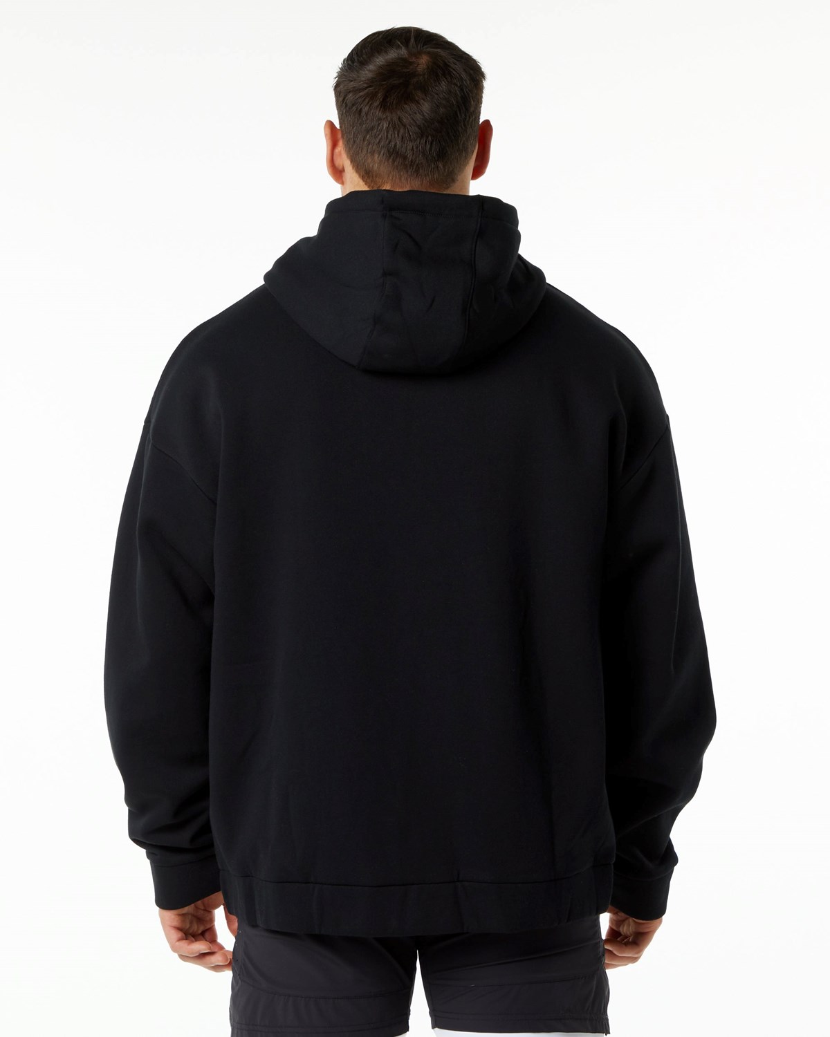 Black Alphalete Brushed Fleece Full-Zip Hoodie | REPCQF074