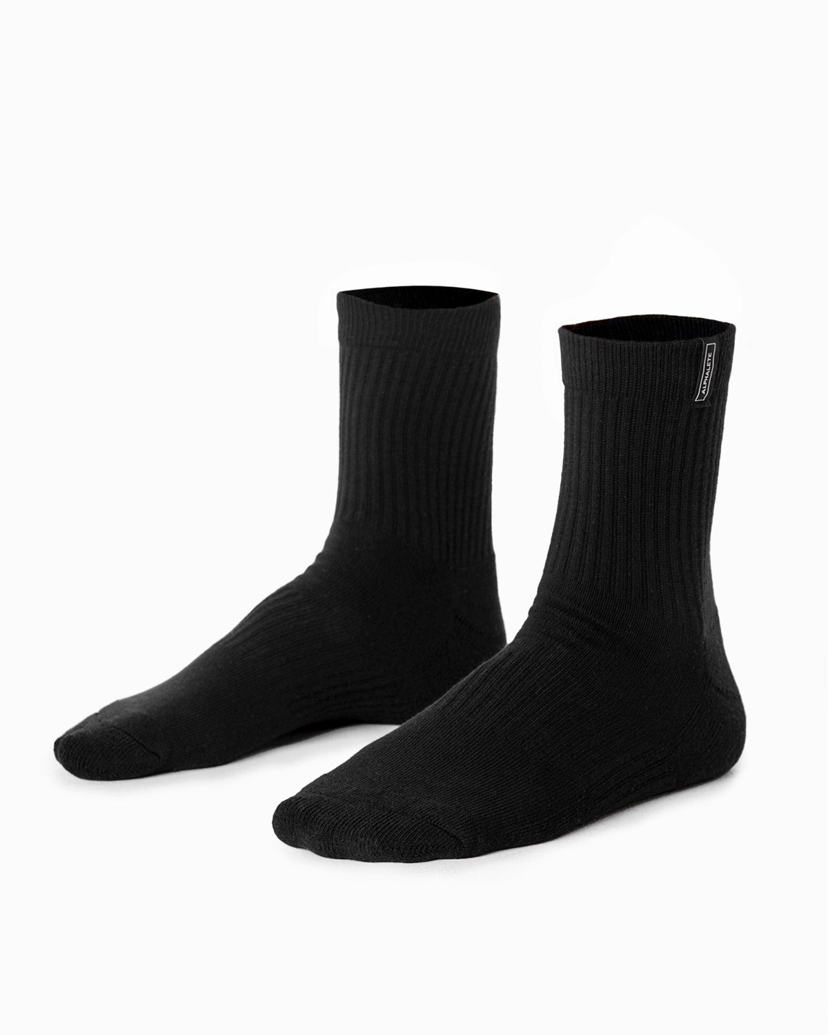 Black Alphalete Crew Sock | LGEXCY805