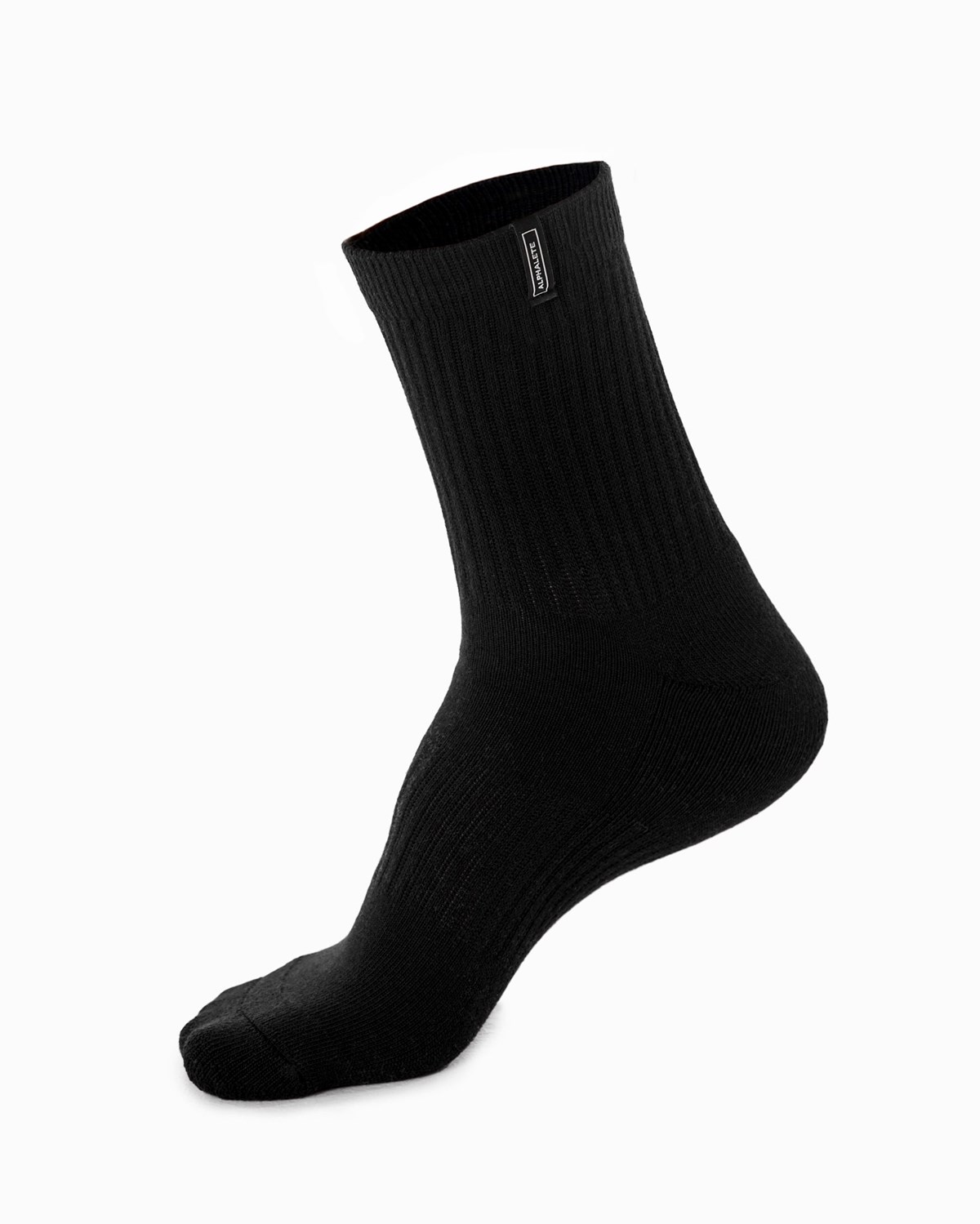 Black Alphalete Crew Sock | LGEXCY805