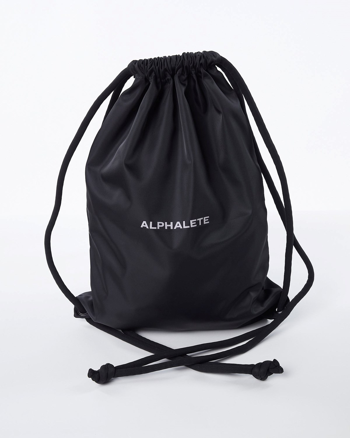 Black Alphalete Drawstring Bag | HPOVRJ960