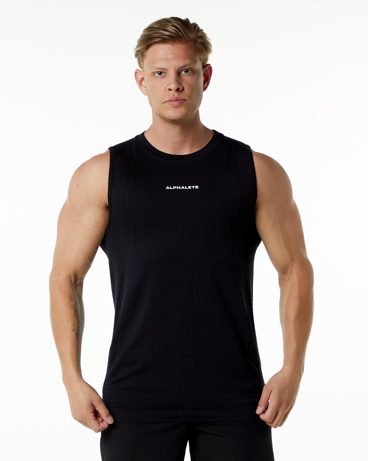 Black Alphalete High Performance Seamless Tank | DJRSHA145