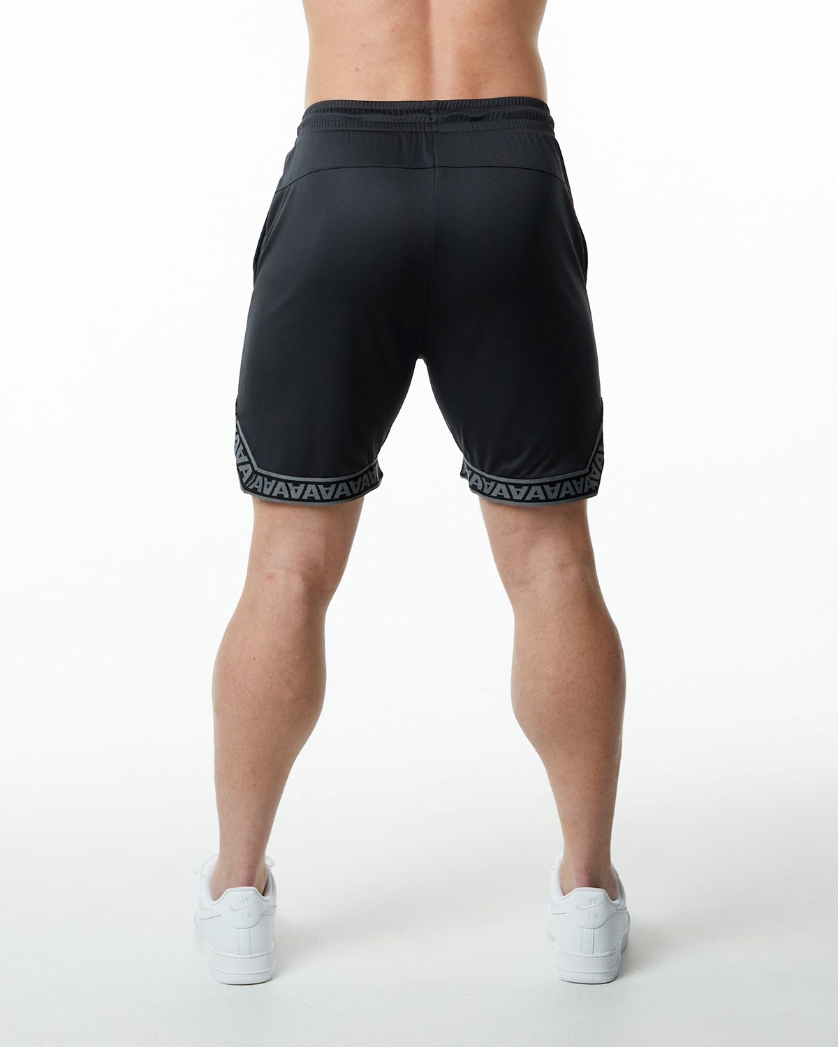 Black Alphalete Jersey Knit Short | HLXIPY320