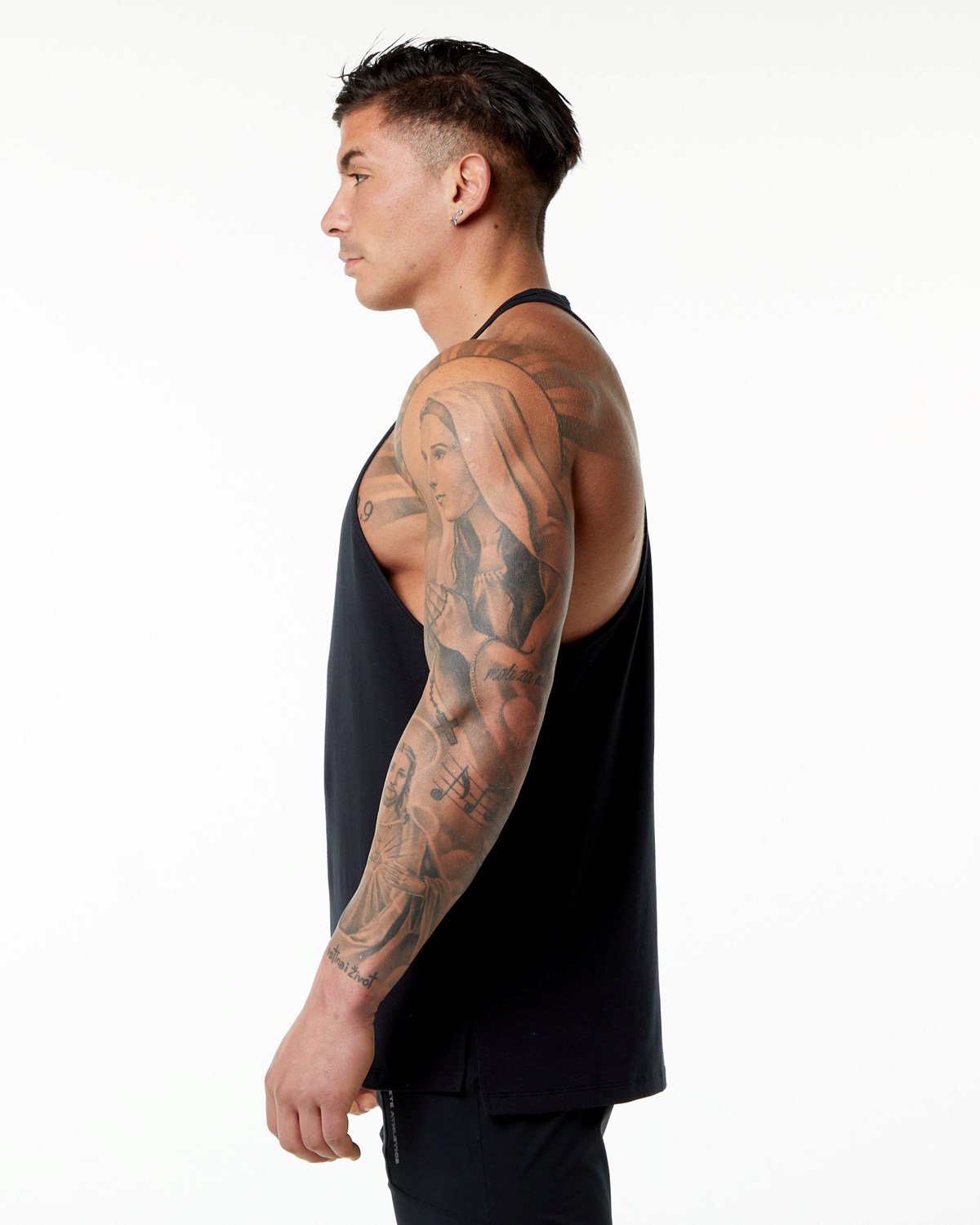 Black Alphalete Stepped Hem Stringer | WDYNVO952