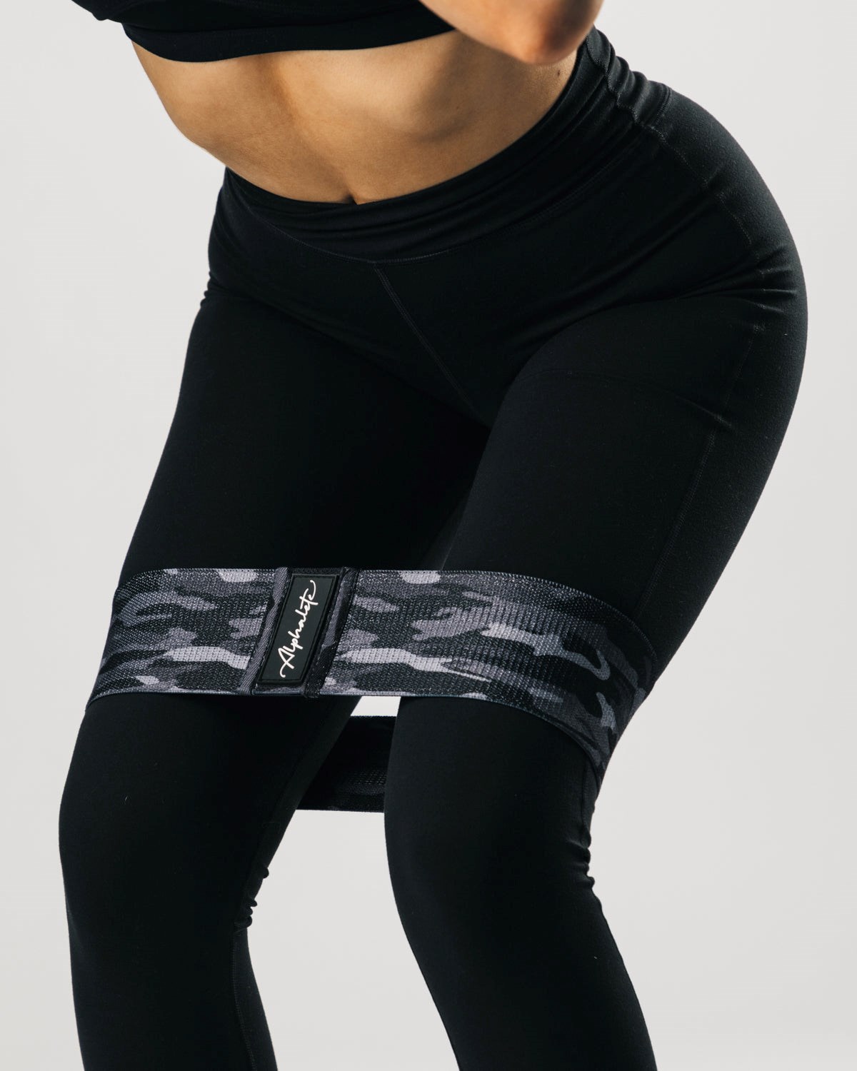 Black Camo Alphalete Alphalete Glute Band | UKEDOL289