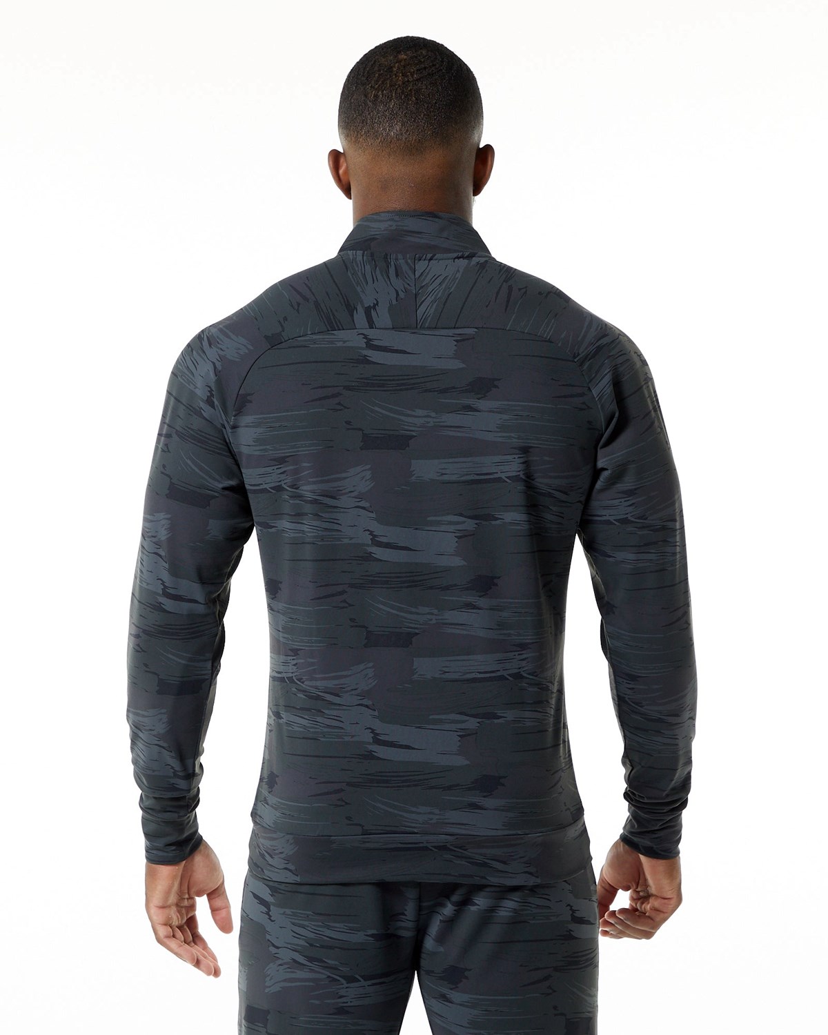 Black Canvas Camo Alphalete 4-Way Stretch Track Jacket | ZSNRCE431