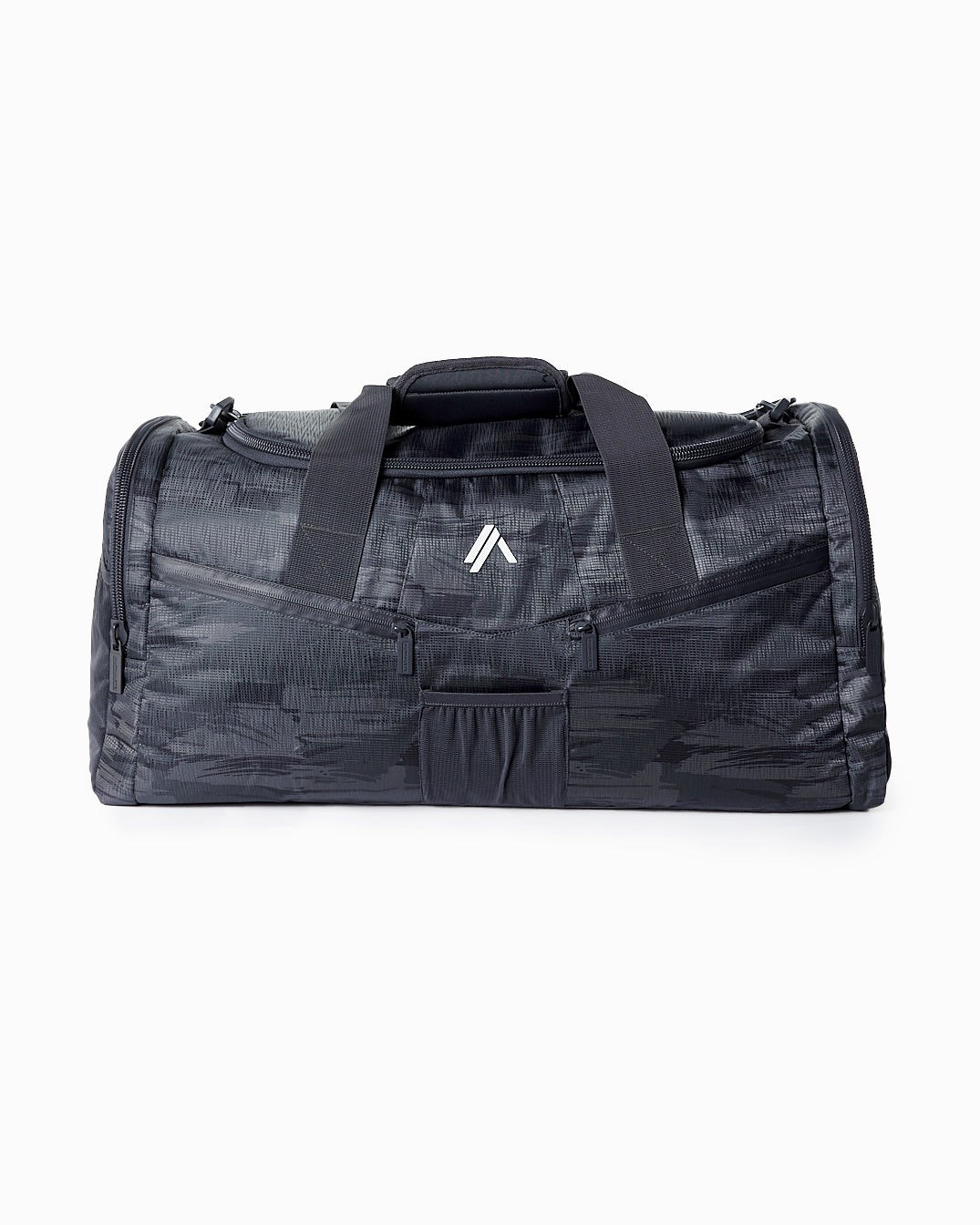 Black Canvas Camo Alphalete Duffel Bag | AIDPKZ870