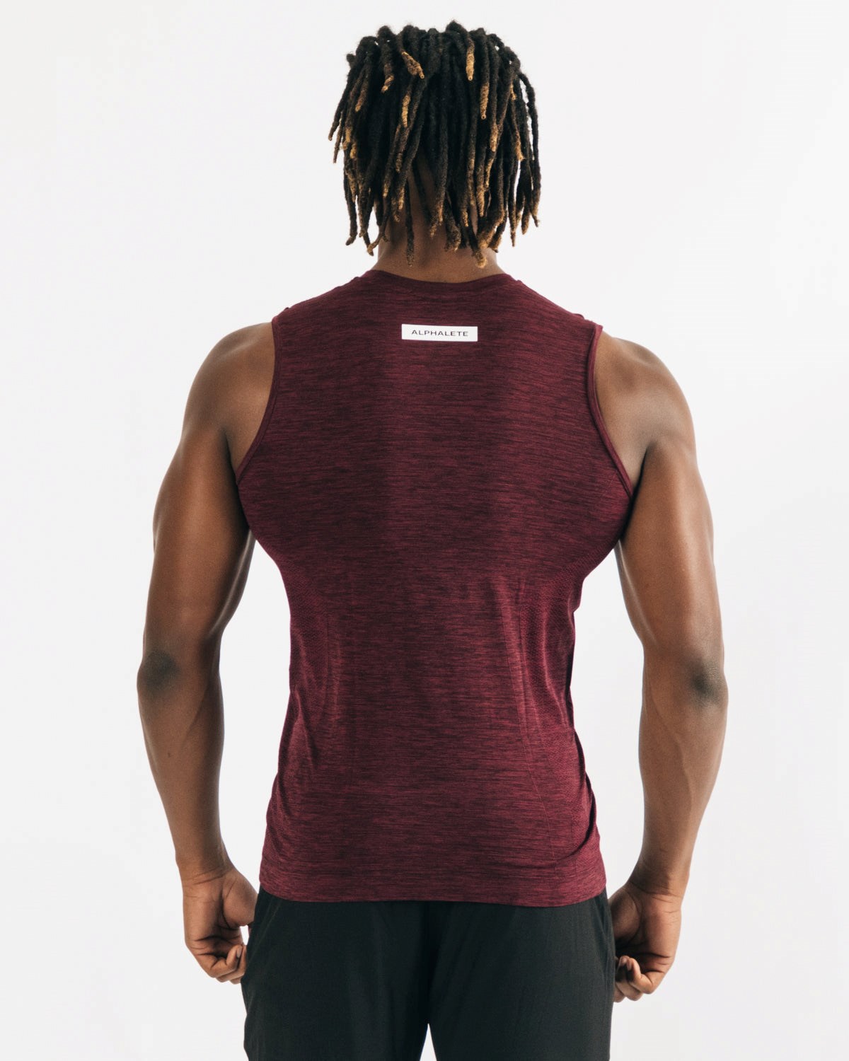 Black Cherry Alphalete High Performance Seamless Tank | DHRJCY619