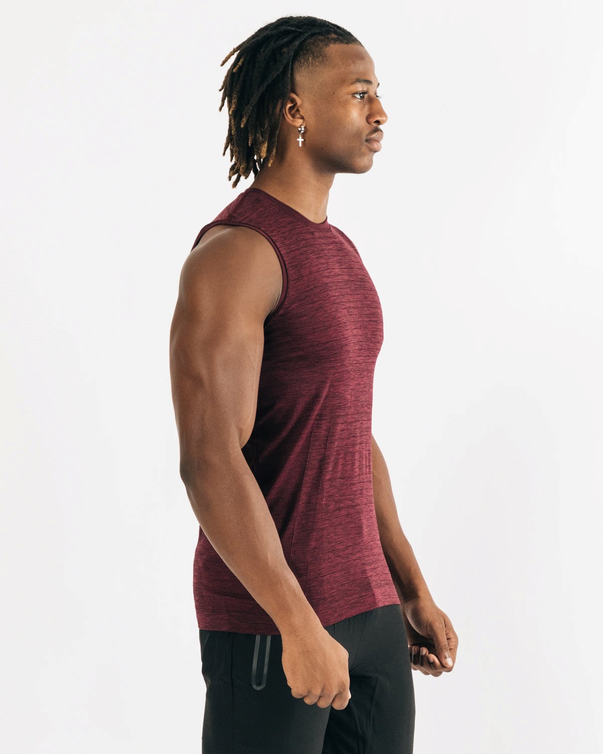 Black Cherry Alphalete High Performance Seamless Tank | DHRJCY619