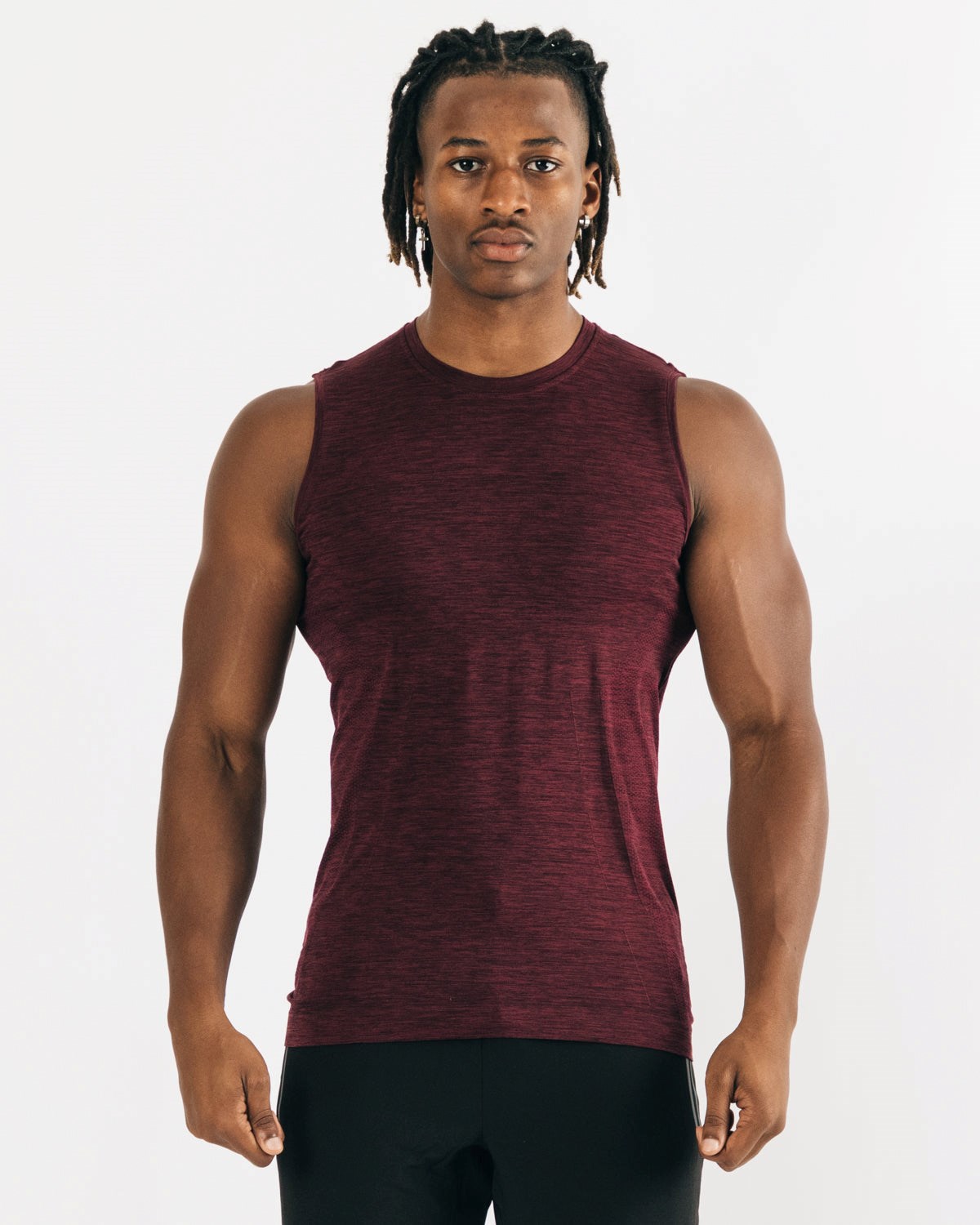 Black Cherry Alphalete High Performance Seamless Tank | DHRJCY619