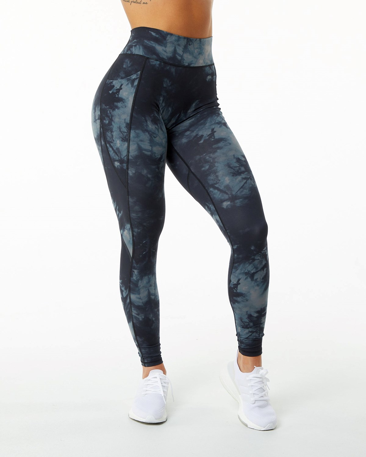 Black Oil Stain Alphalete All-Purpose Legging | GLIQYJ809