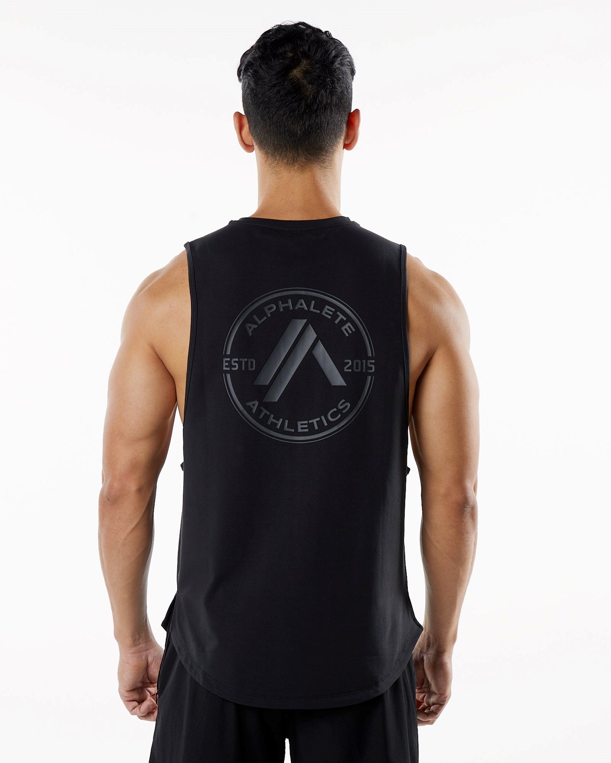 Blackout Alphalete Fitted Performance Tank | BKMFYH584