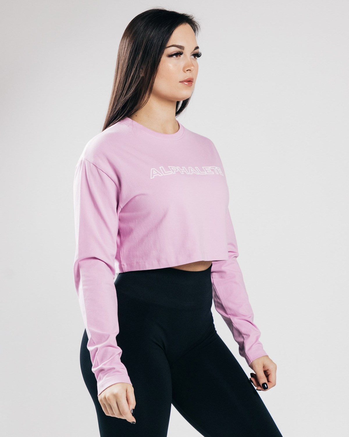 Bloom Alphalete Oversized Performance Long Sleeve Crop | UZTIPV937