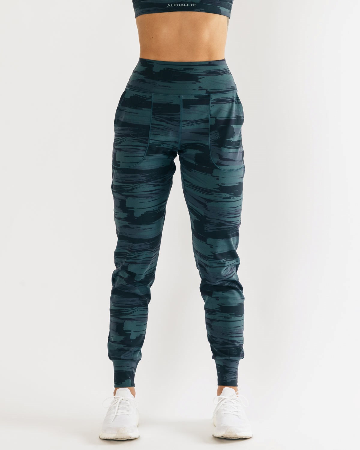 Blue Canvas Camo Alphalete All-Purpose Jogger | KLJHAF724