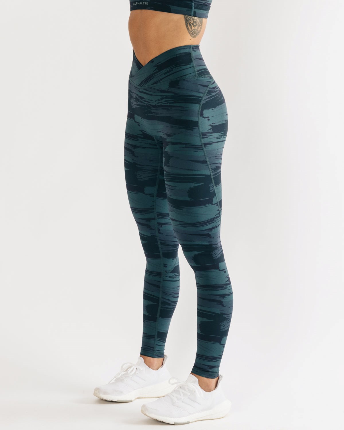 Blue Canvas Camo Alphalete All-Purpose Legging | IDAKQZ406