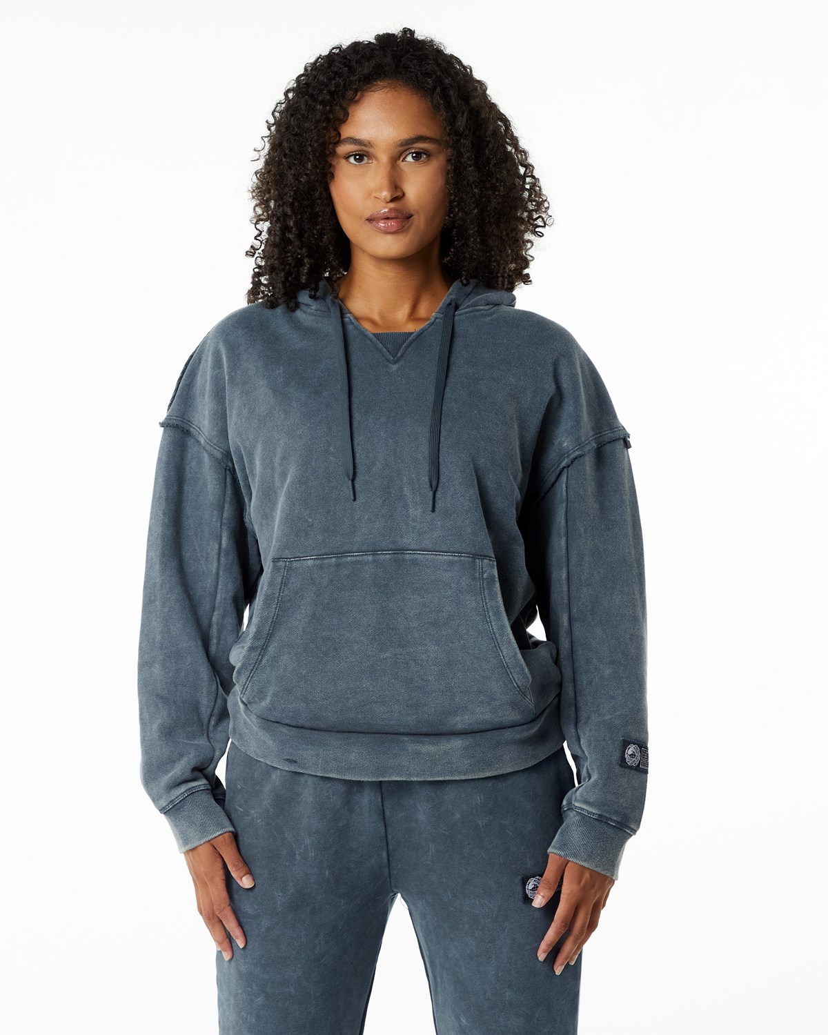 Blue Topaz Alphalete Heavyweight Washed Terry Hoodie | OEXWFN671