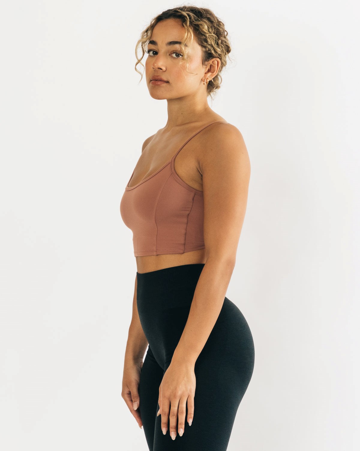 Blush Alphalete Fitted Cropped Tank | RPWQDX153