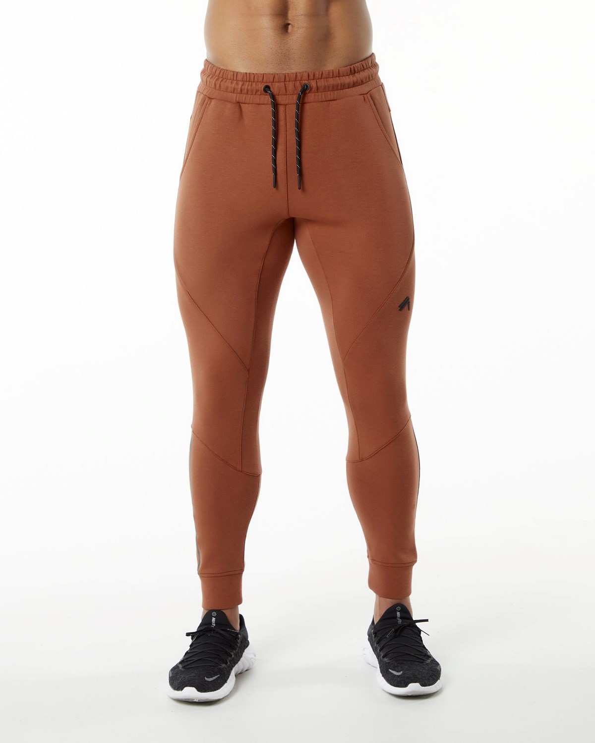 Brick Alphalete Interlock Knit Cuffed Jogger | CJVWFH804