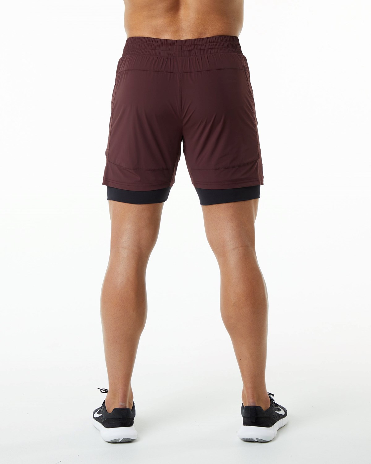 Burgundy Alphalete Compression Lined Woven Training Short | RQCOWH915