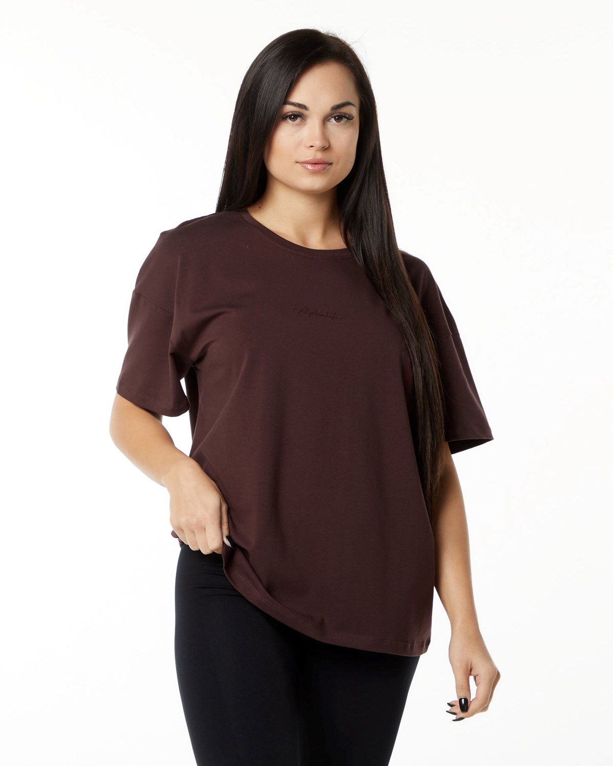 Burgundy Alphalete Performance Short Sleeve | TQPIJU265