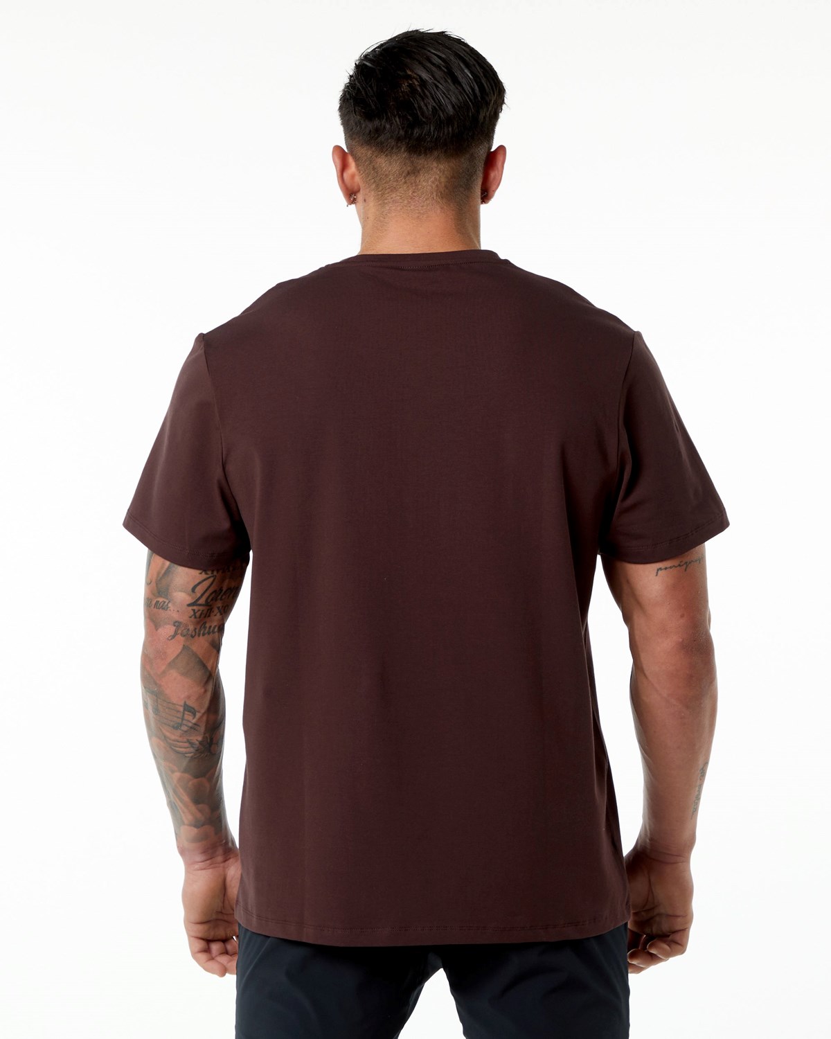 Burgundy Alphalete Set-In Sleeve Tee | JBXYDH619