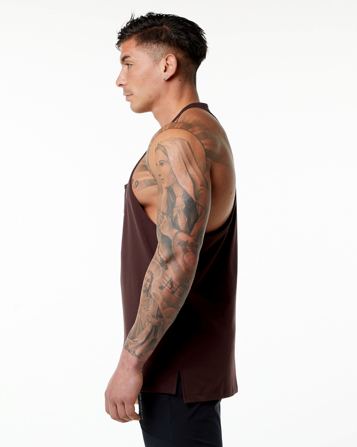 Burgundy Alphalete Stepped Hem Stringer | ATOJXB917