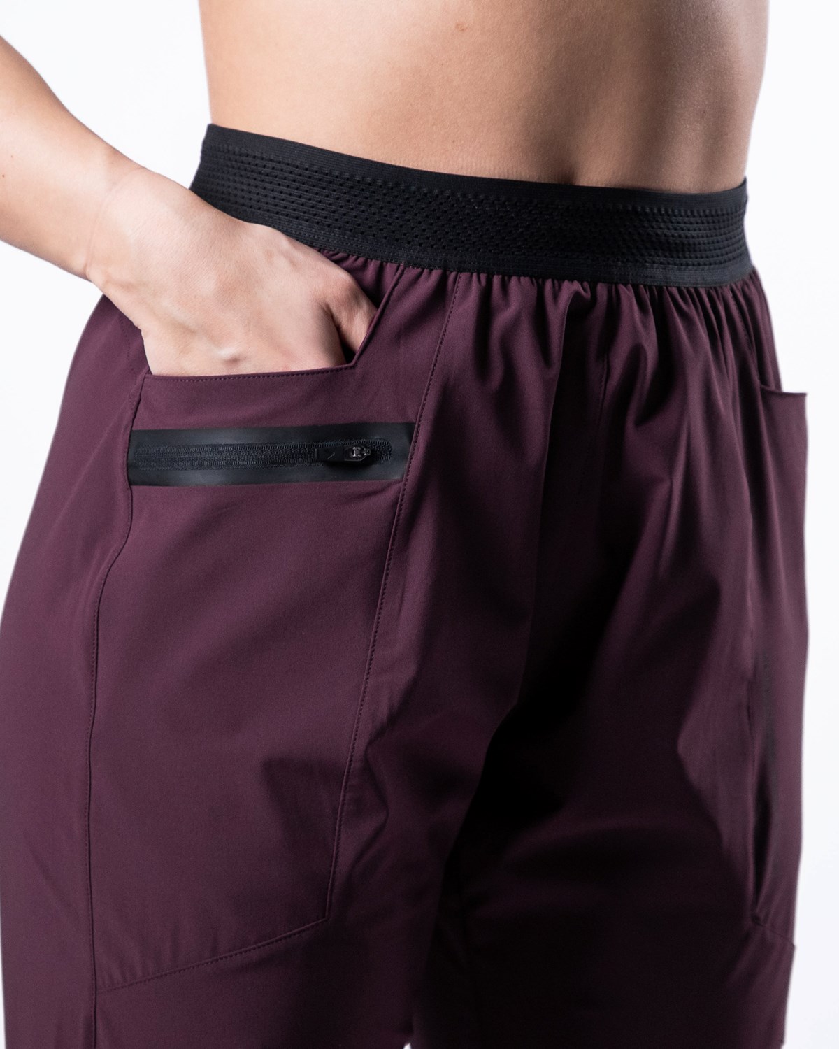 Burgundy Alphalete Woven 4-Way Stretch 28