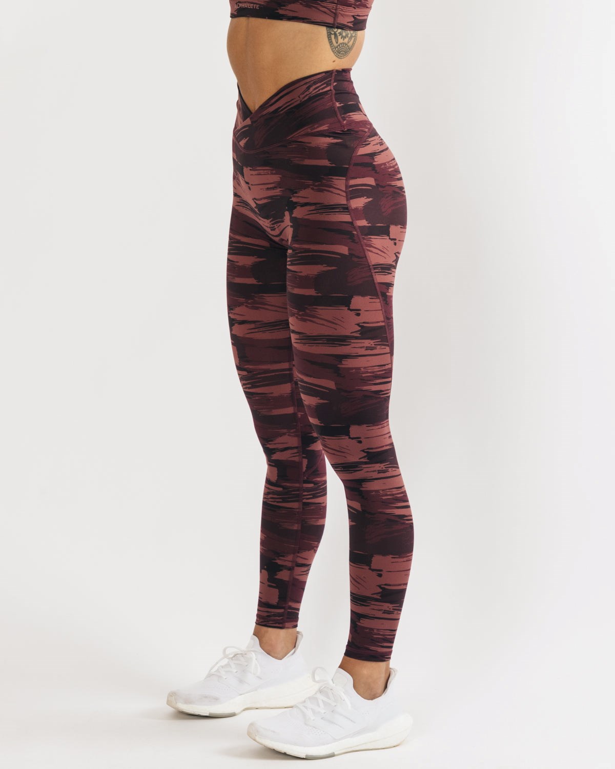 Burgundy Canvas Camo Alphalete All-Purpose Legging | LTVZHR075