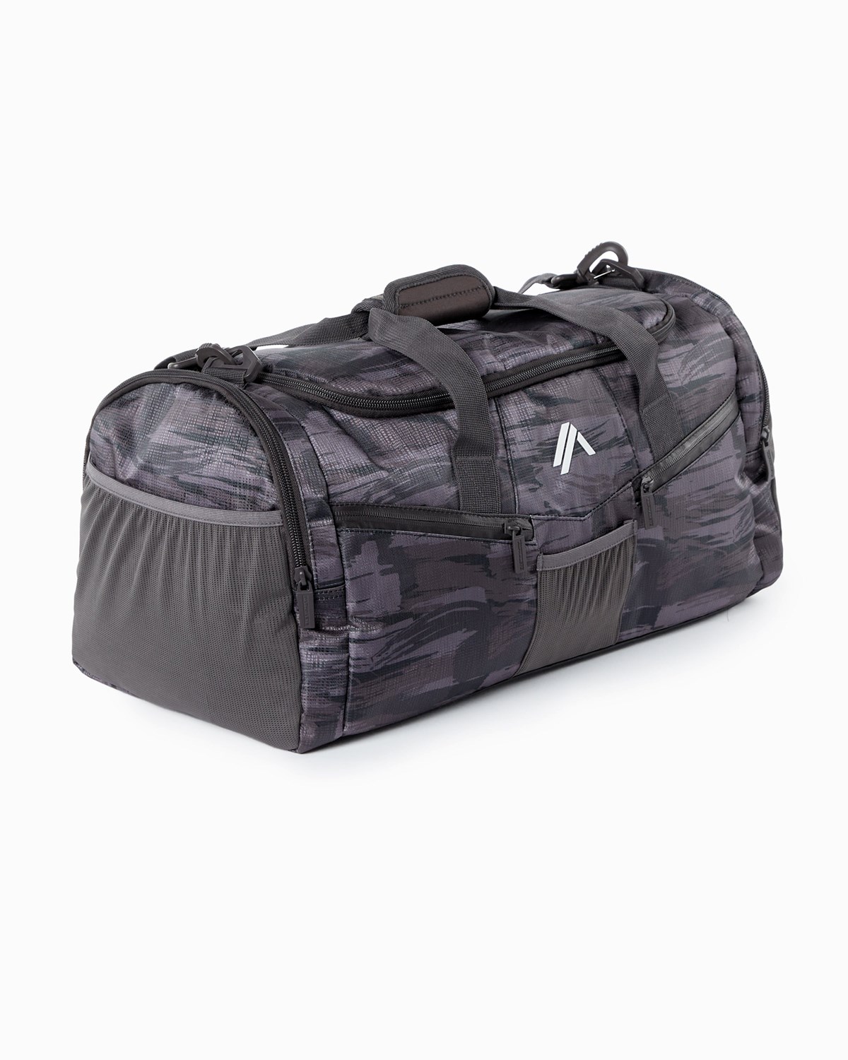 Burgundy Canvas Camo Alphalete Duffel Bag | ZVRXNC603