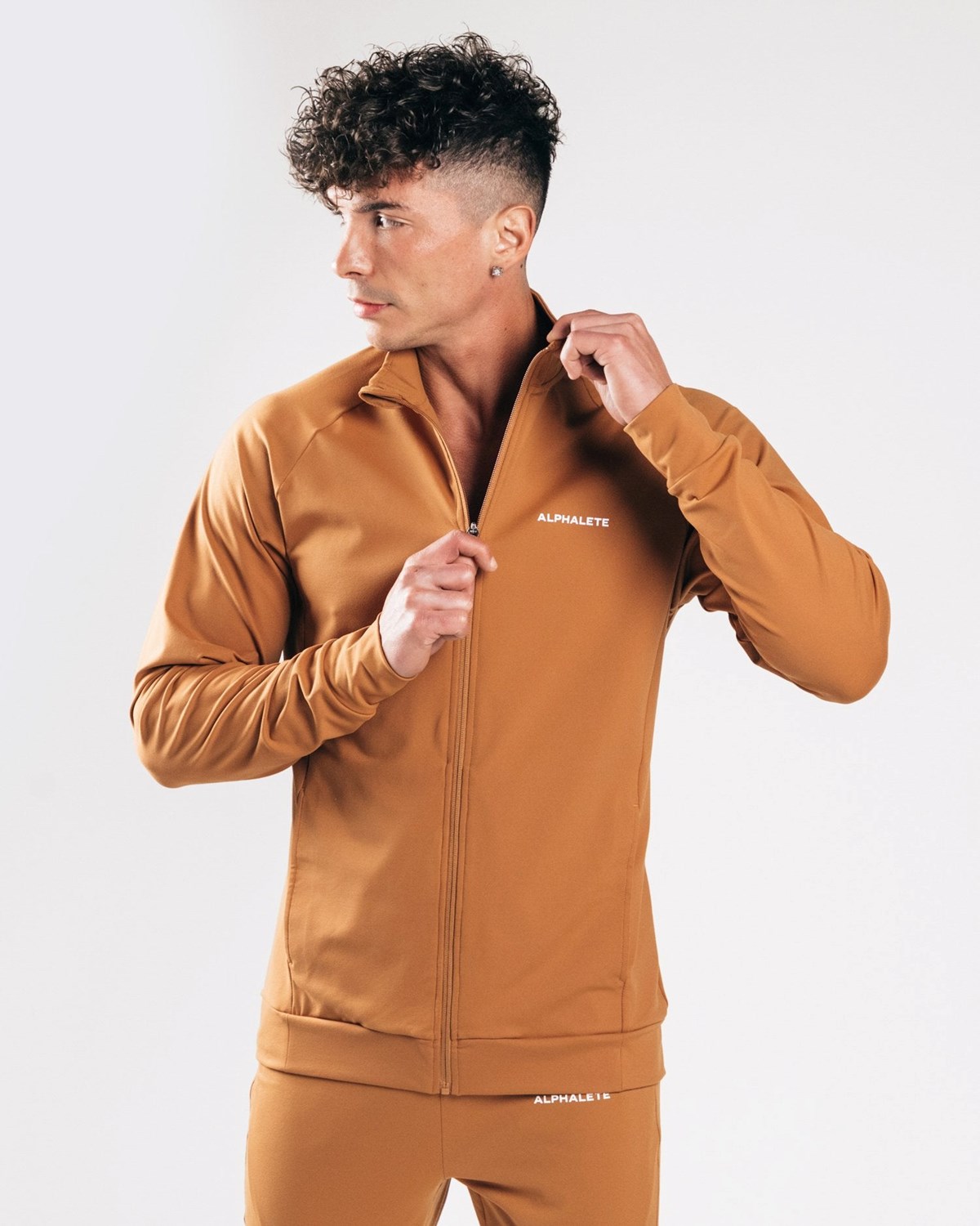 Camel Alphalete 4-Way Stretch Track Jacket | DTQEZL361