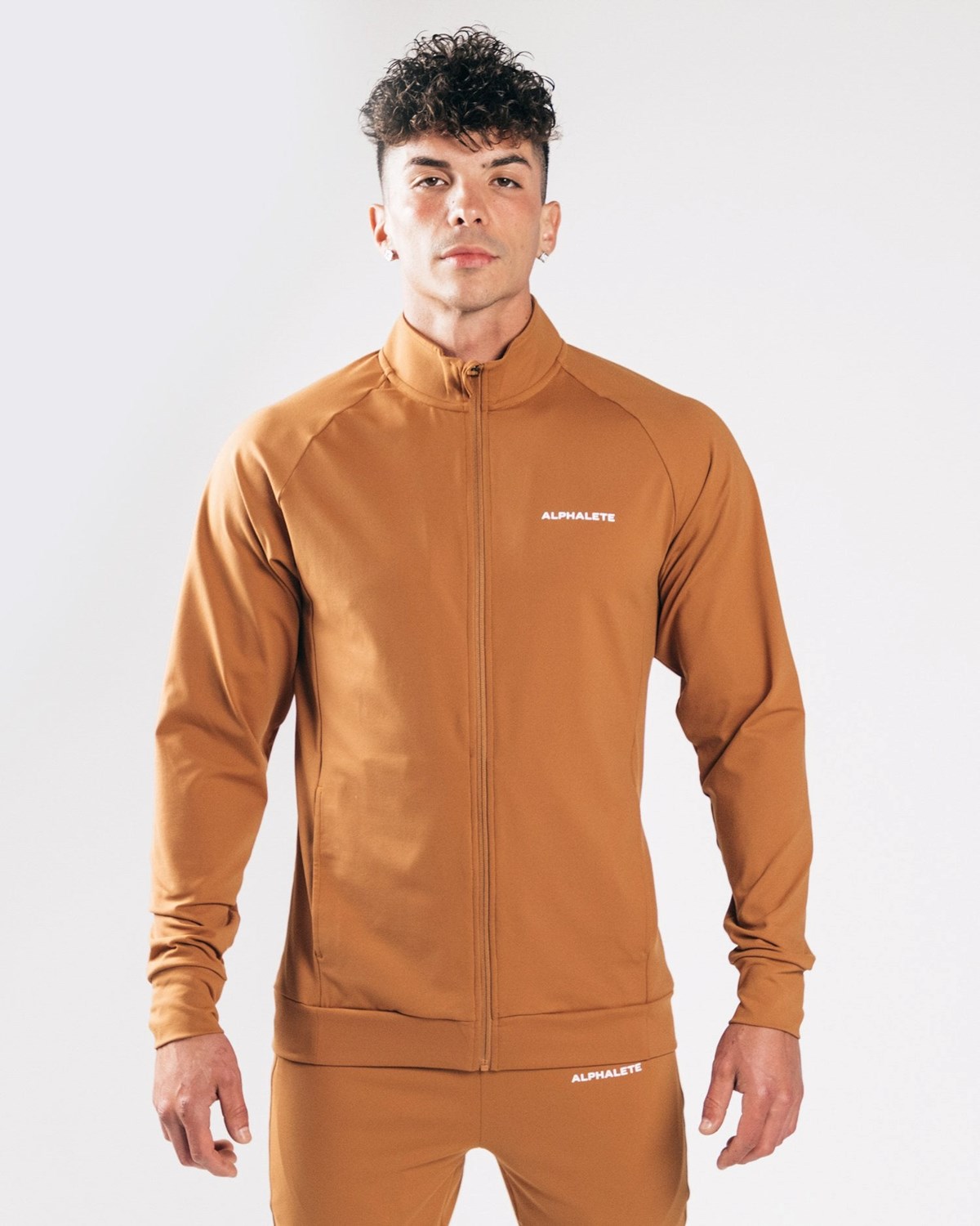 Camel Alphalete 4-Way Stretch Track Jacket | DTQEZL361