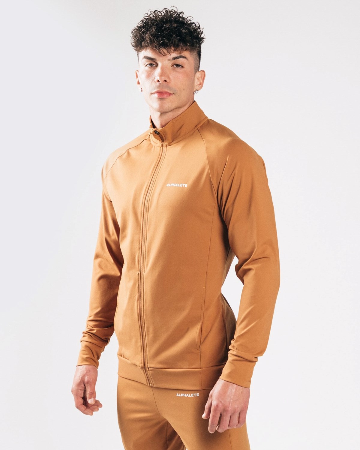 Camel Alphalete 4-Way Stretch Track Jacket | DTQEZL361