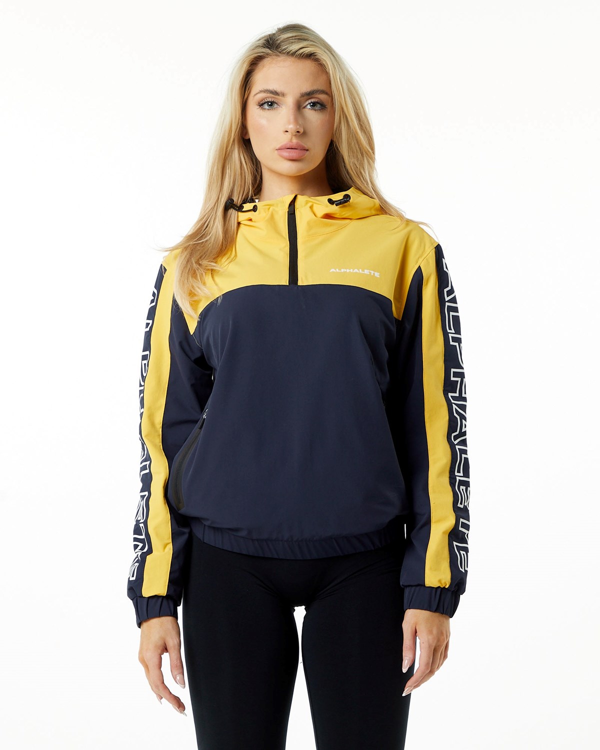 Canary Yellow Alphalete Woven Performance Jacket | NEJKGR543