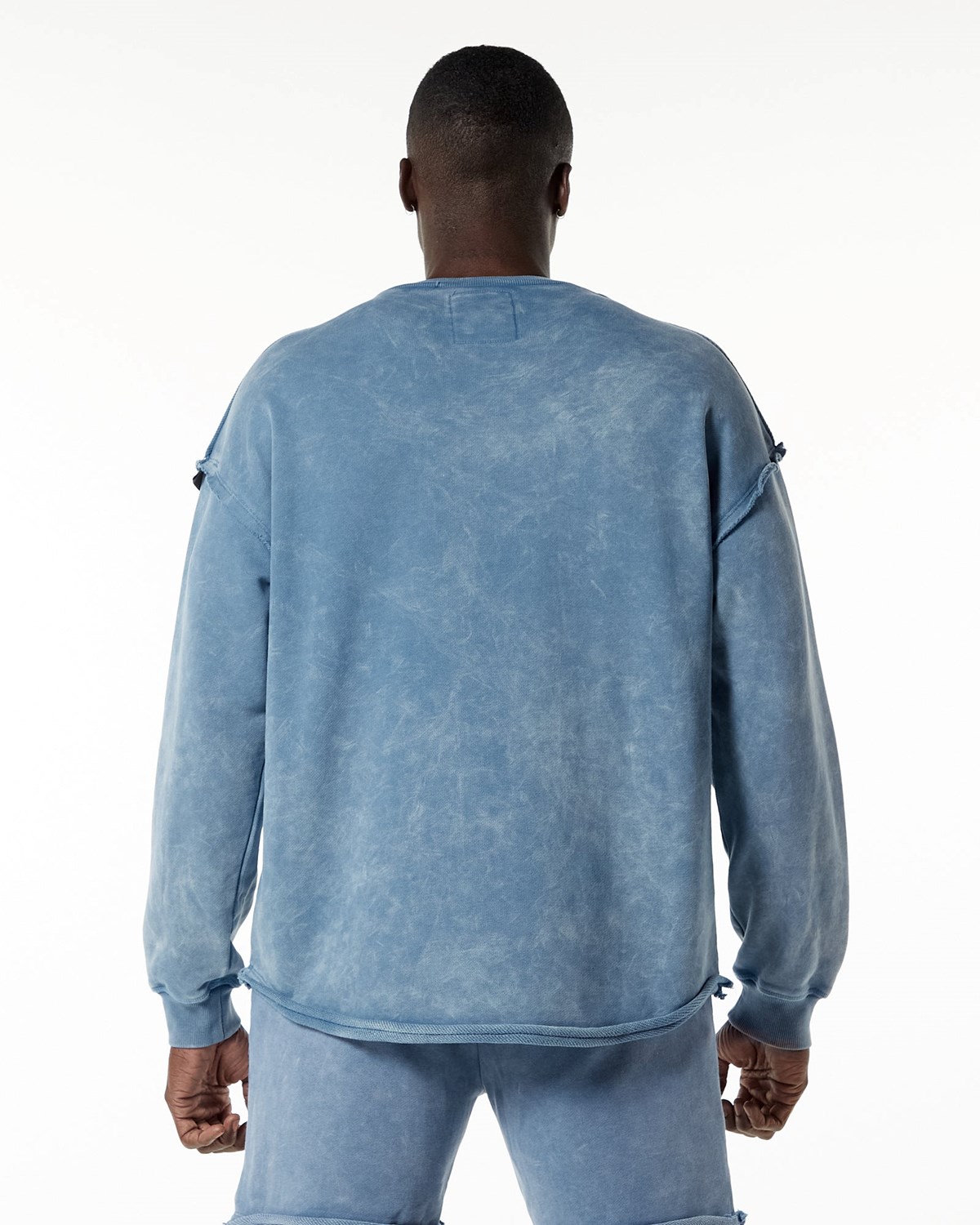 Celestial Blue Alphalete Heavyweight Washed Terry Pullover | PUVZMJ351