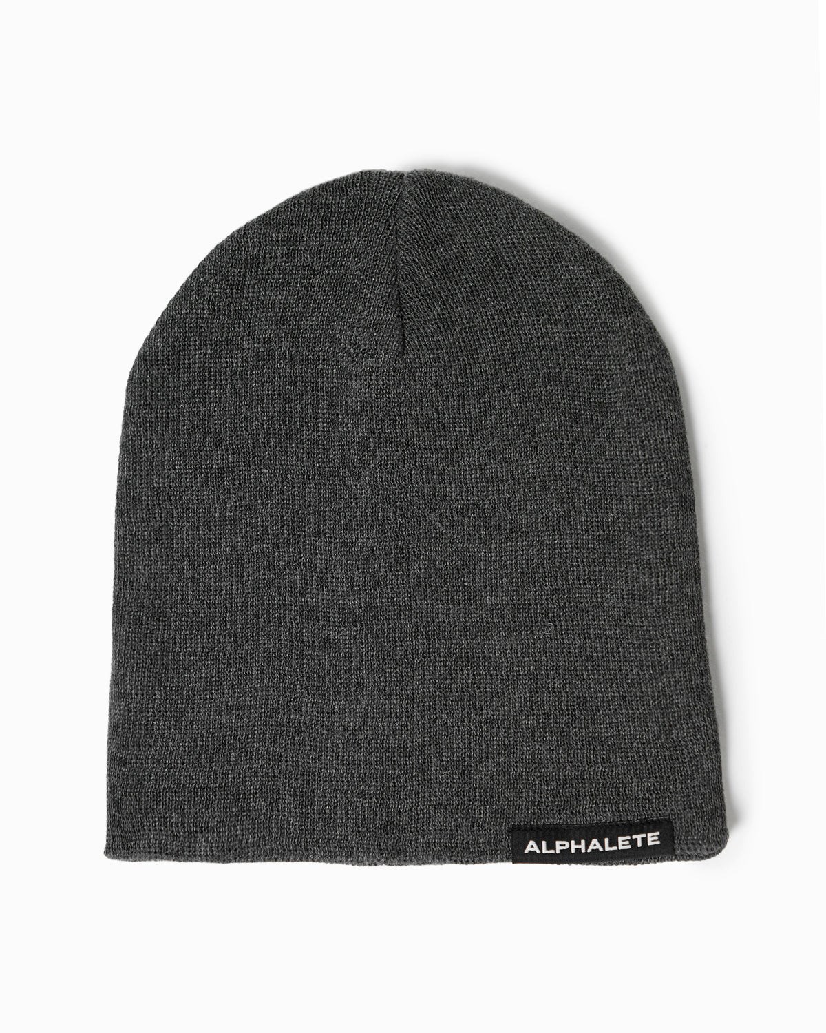 Charcoal Alphalete Cotton Knit Beanie | ATKZUL109