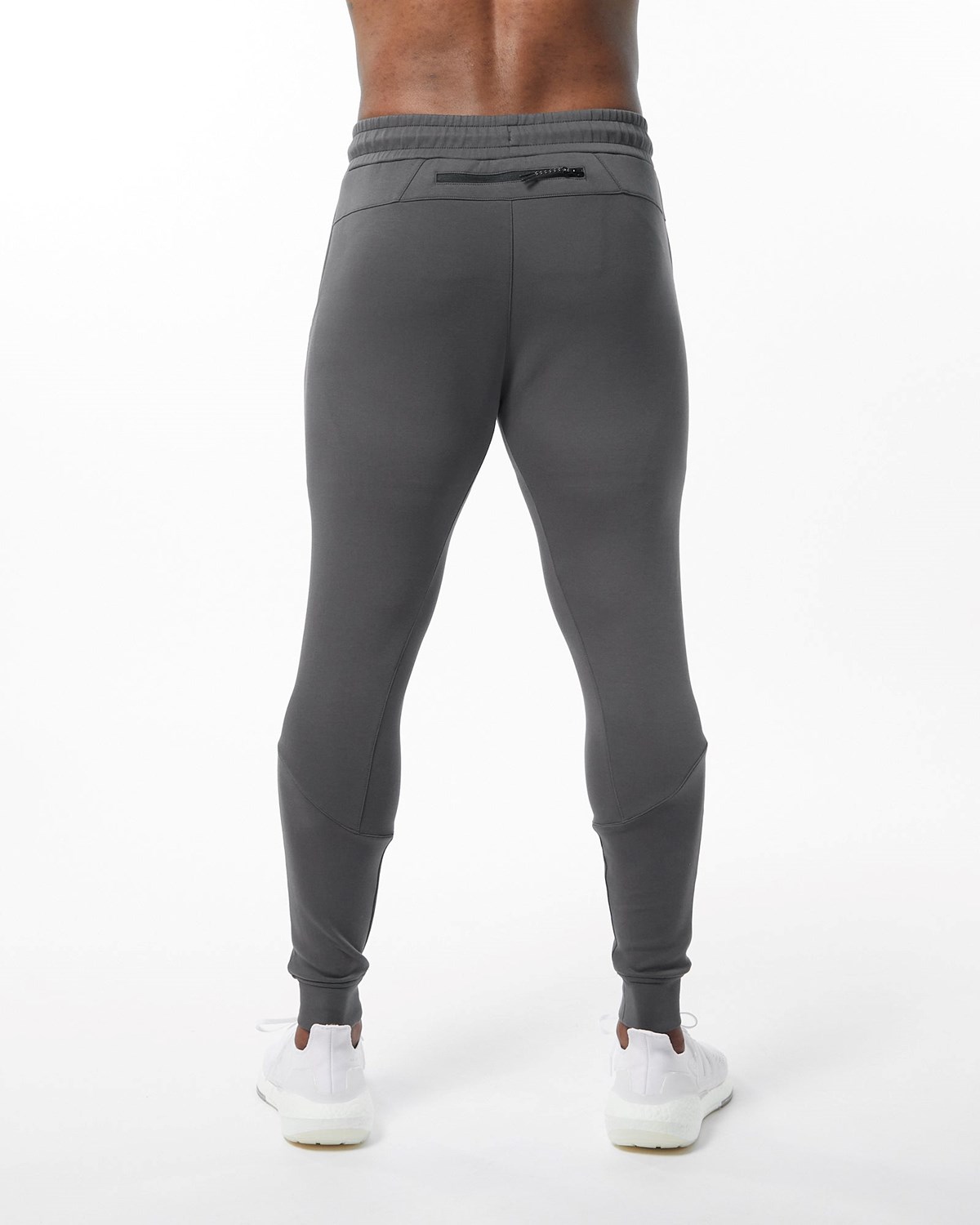 Charcoal Alphalete Interlock Knit Cuffed Jogger | FAULCQ971