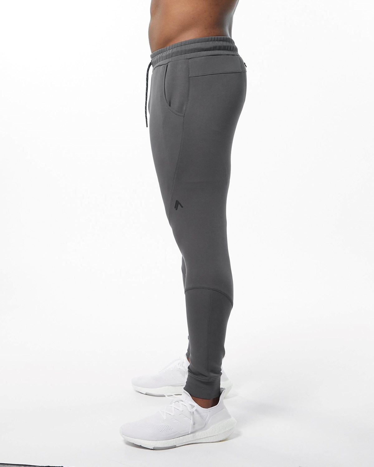 Charcoal Alphalete Interlock Knit Cuffed Jogger | FAULCQ971