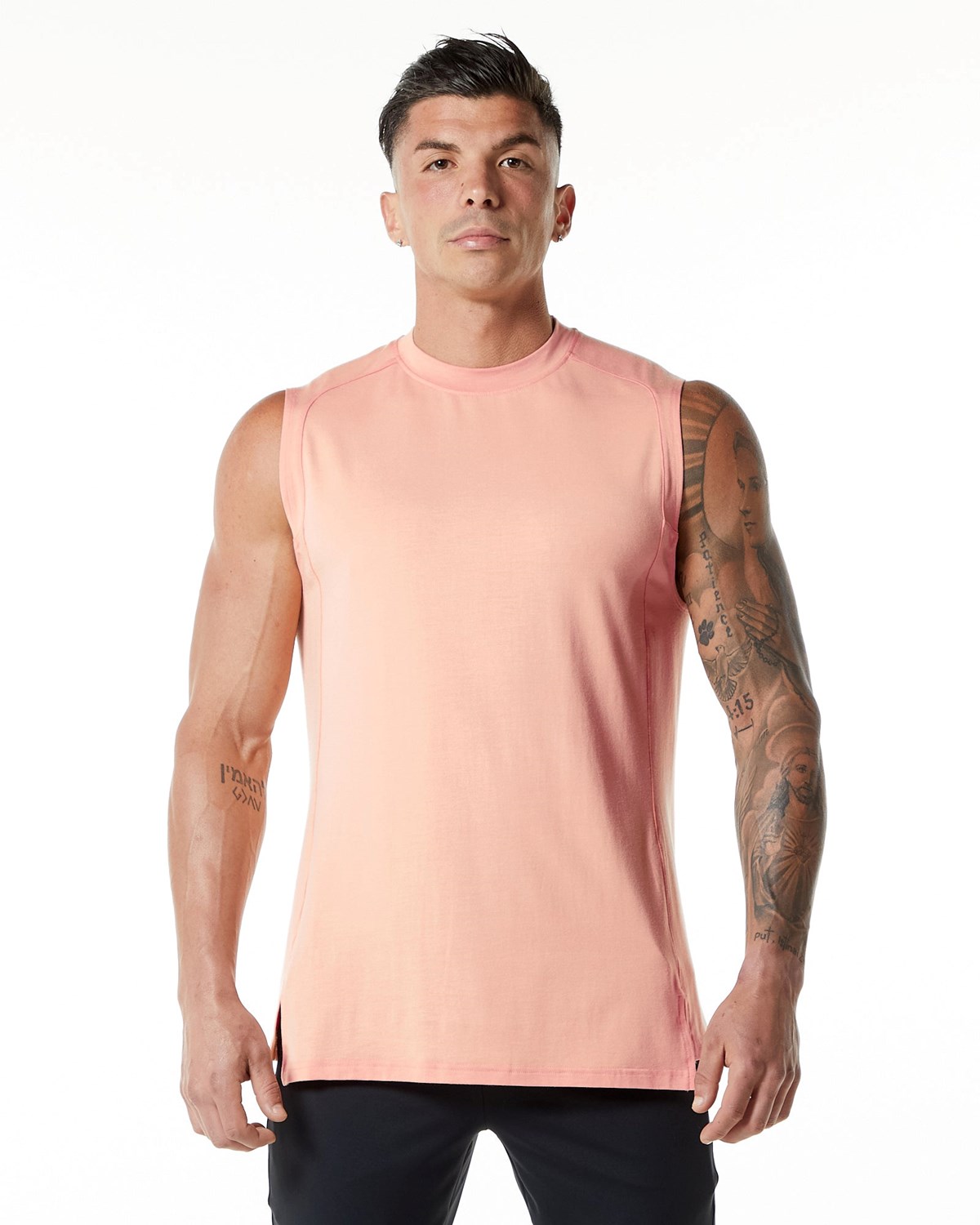 Cheeky Coral Alphalete High-Neck Premium Tank | AMBITD480