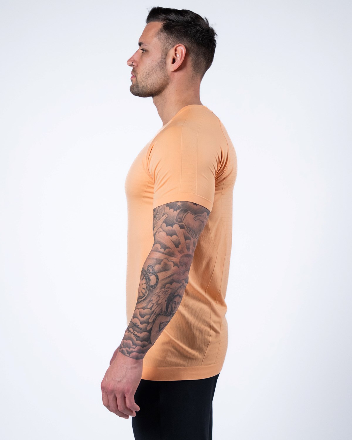 Cheeky Coral Alphalete High Performance Seamless Short Sleeve Tee | OWDVZN619