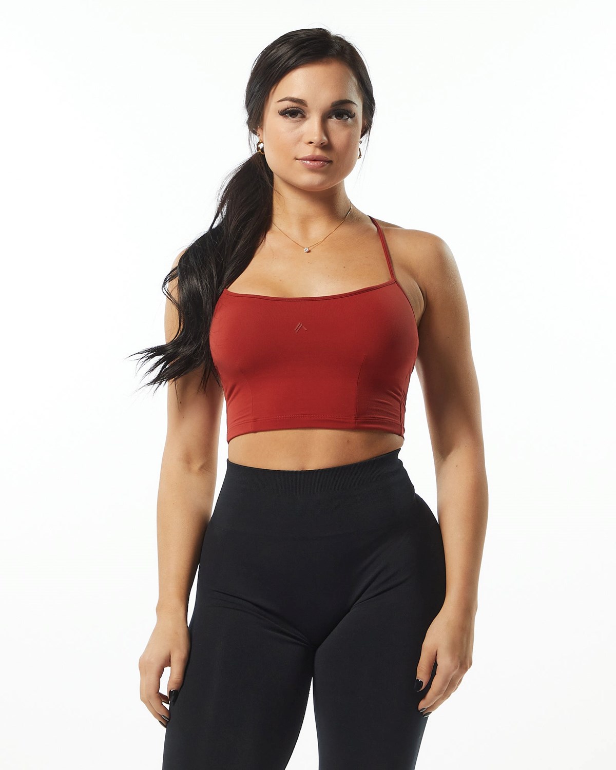 Cherry Alphalete Camisole Y-Back Crop Tank | LIEGBX870