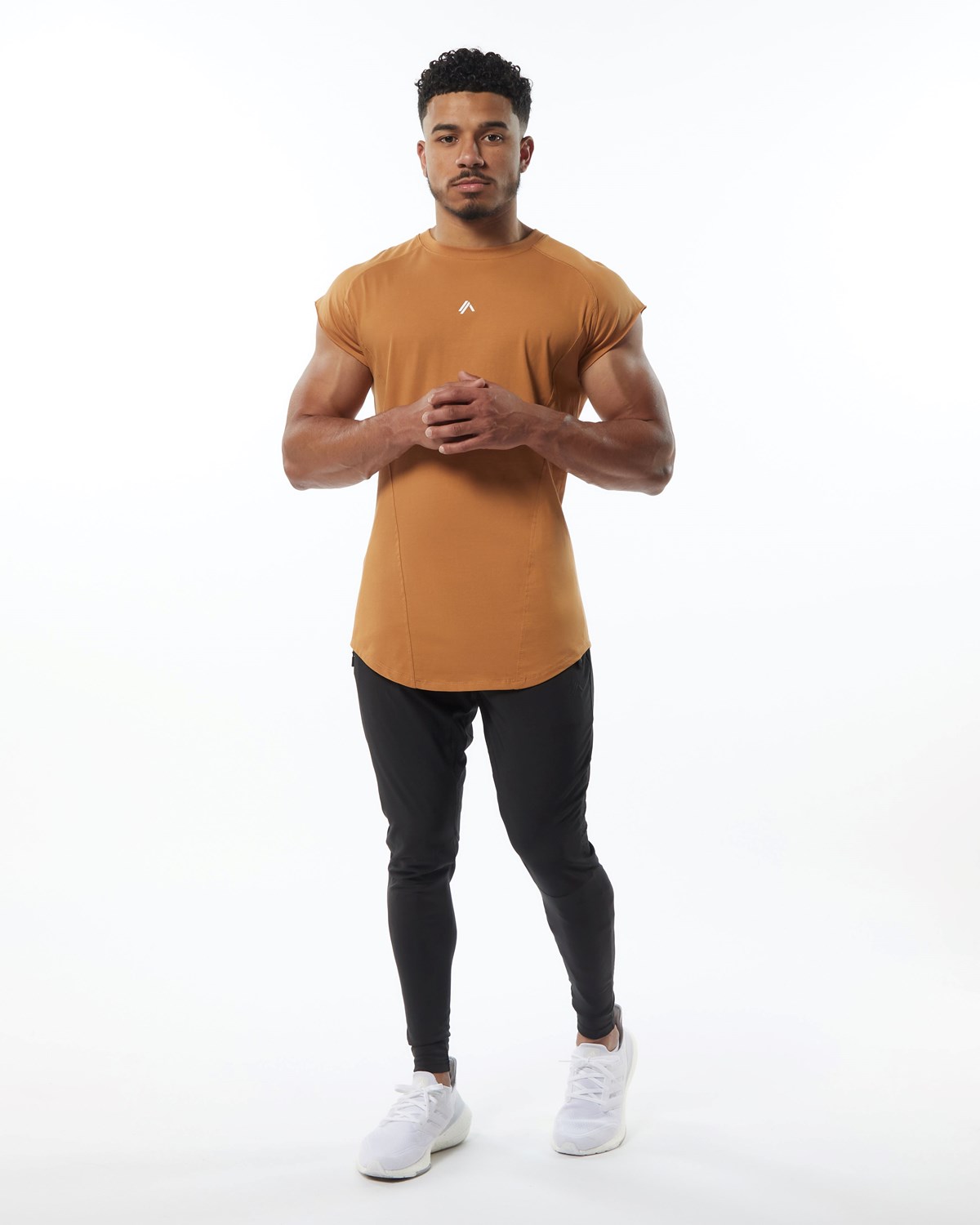 Chestnut Alphalete High Performance Sleeveless Tee | KBVUFO203