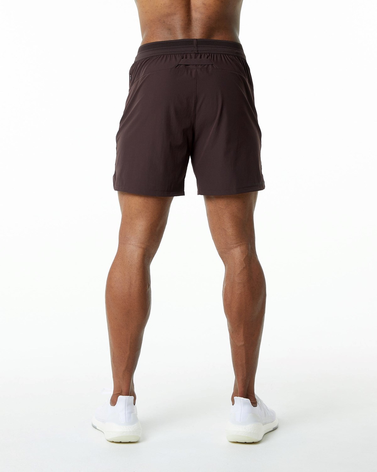 Chocolate Alphalete Woven Training Short | SABCXP180