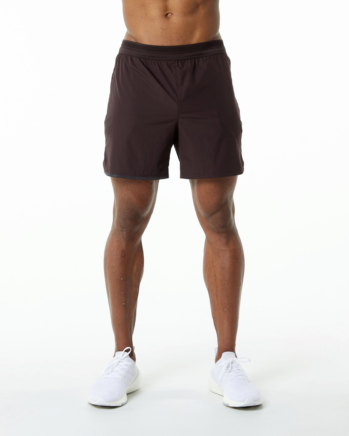 Chocolate Alphalete Woven Training Short | SABCXP180