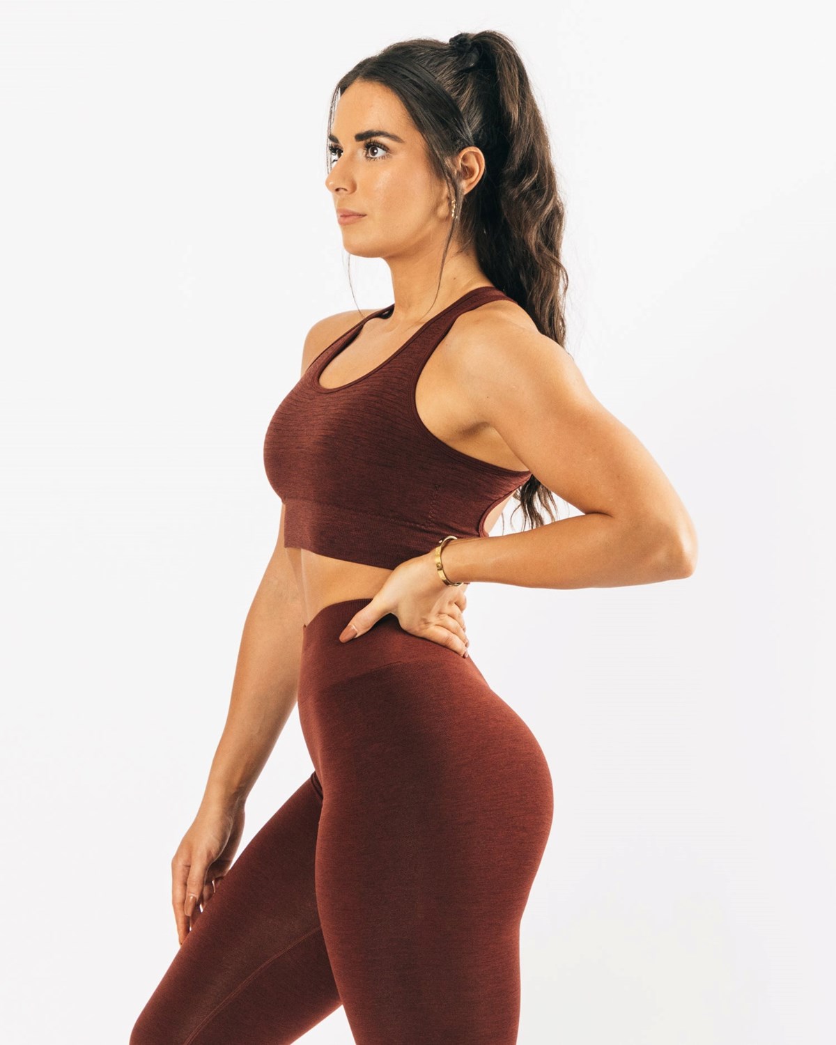 Copper Alphalete High-Impact Seamless Sports Bra | WDQGLT950