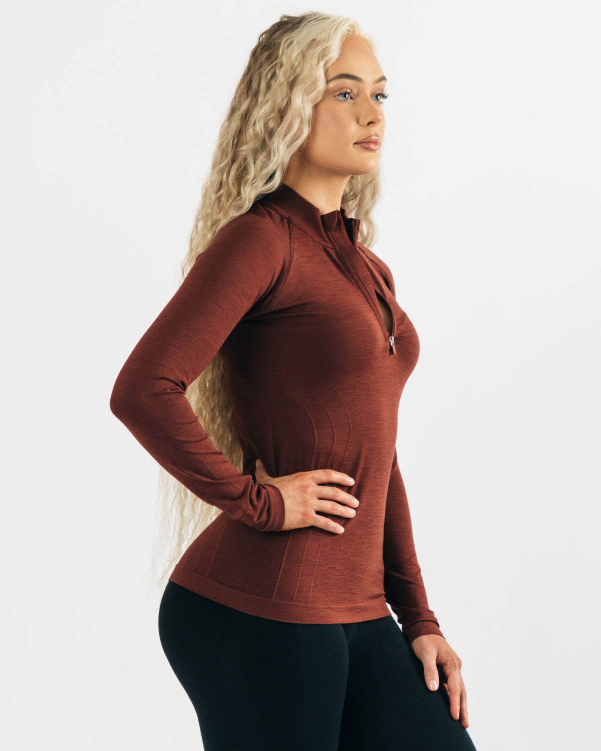 Copper Alphalete Seamless Pullover Jacket | SXFLCD408