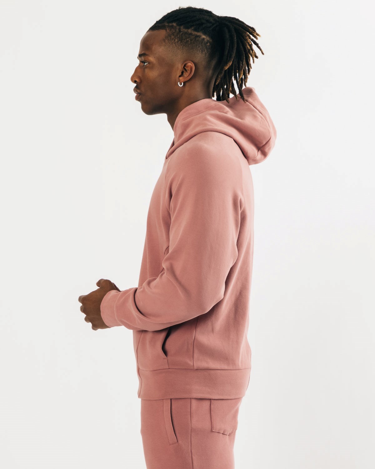 Cranberry Ice Alphalete Relaxed Single-Brushed Pullover Hoodie | KZUGXJ987