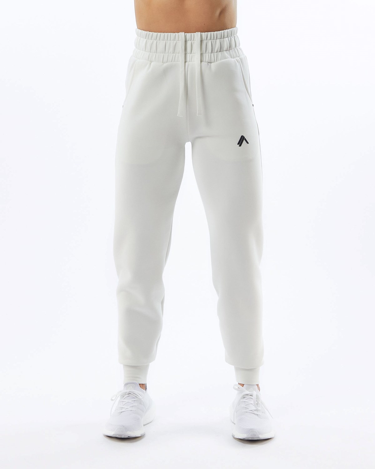 Cream Alphalete Interlock Knit Cuffed Jogger | KWGIQC063